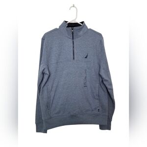 Nautica Men's Solid Quarter Zip Fleece Pullover  Sz Small